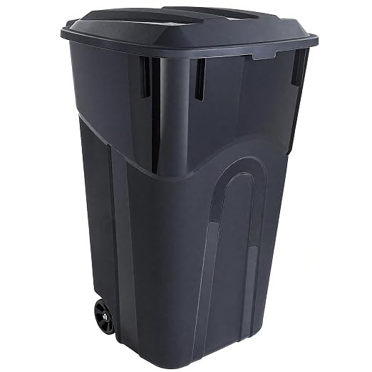 32 Gallon Wheeled Heavy Duty Plastic Garbage Can by Unknown