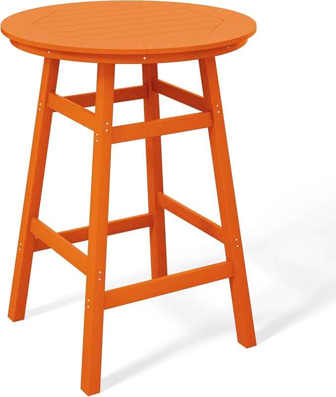 Costaelm Patio Bistro Table, Outdoor Bistro Dining Pub Table by Costaelm