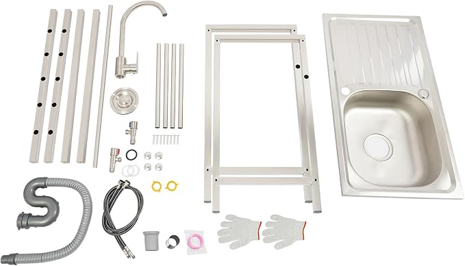 Outdoor Utility Sink, Freestanding Kitchen Sink - Image 9