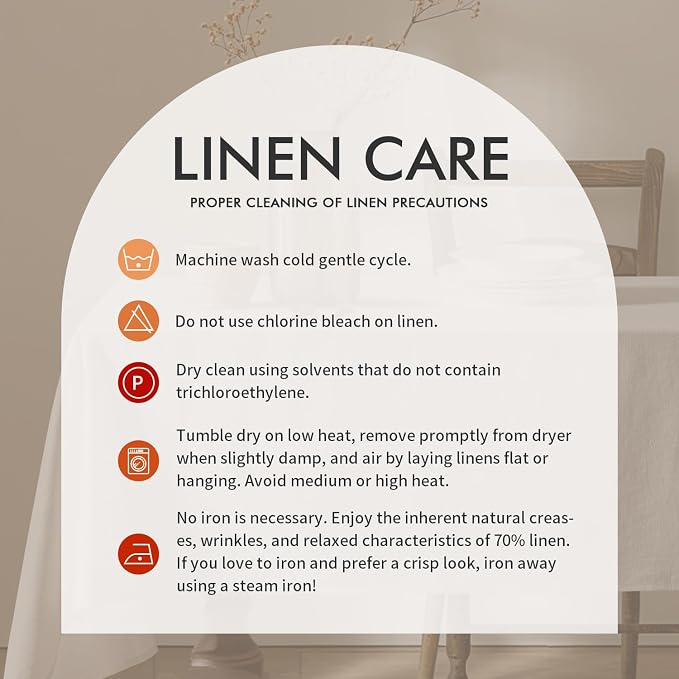 MIULEE White Linen Cotton Blend Tablecloth Rectangle, Luxury Waterproof Stain - Image 8