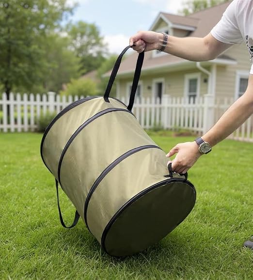 Collapsible Trash Can Outdoor Storage Bag, 10 Gallon Portable Leaf Garbage Bin - Image 3