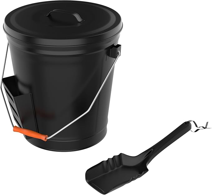 Home-Complete 4.75 Gallon Black Ash Bucket by Home-Complete