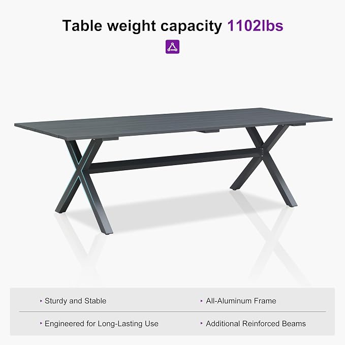 PURPLE LEAF 11 Pieces Outdoor Dining Set Patio Furniture Set - Image 2