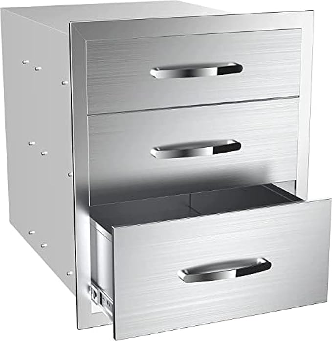Stainless Steel Outdoor Kitchen Drawers by OLIPIC