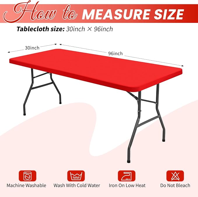 10 Pack Stretch Fabric Table Top Cap Cover, Washable Elastic Universal - Image 2