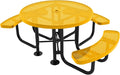 COATEDOUTDOORFURNITURE Heavy-Duty Portable ADA-Compliant Outdoor Picnic Table by CoatedOutdoorFurniture