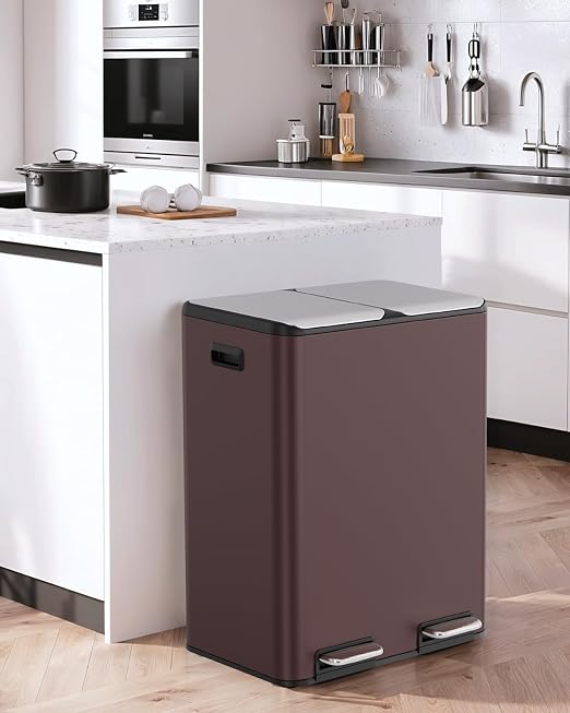 Arlopu 16Gal Dual Trash Can w/2 Built-in Box - Image 9