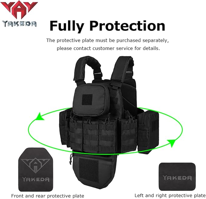 YAKEDA Outdoor Removable CS Training Vest, Molle Breathable Training Quick - Image 6