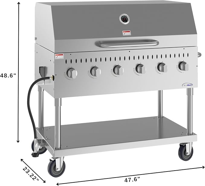 48 in. Commercial Outdoor Propane Gas Grill - Image 4