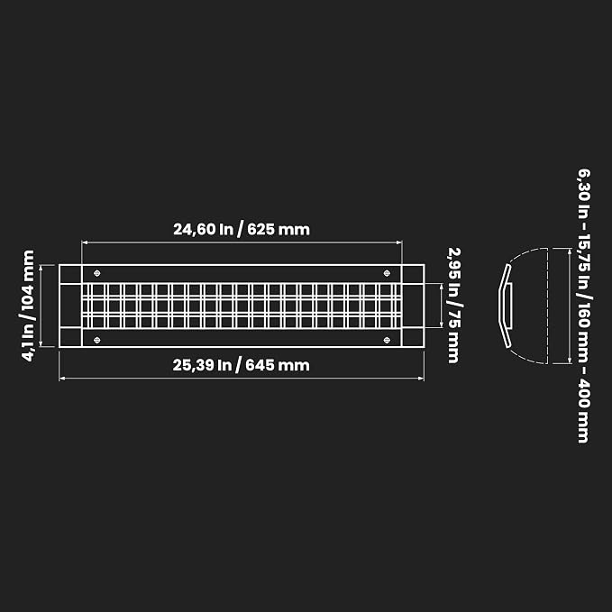 Repa Market 25" x 3" Inch Air Grille - Image 2