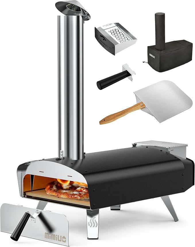 Mimiuo Outdoor Pizza Oven Wood Pellet 12" Pizza Ovens by Mimiuo