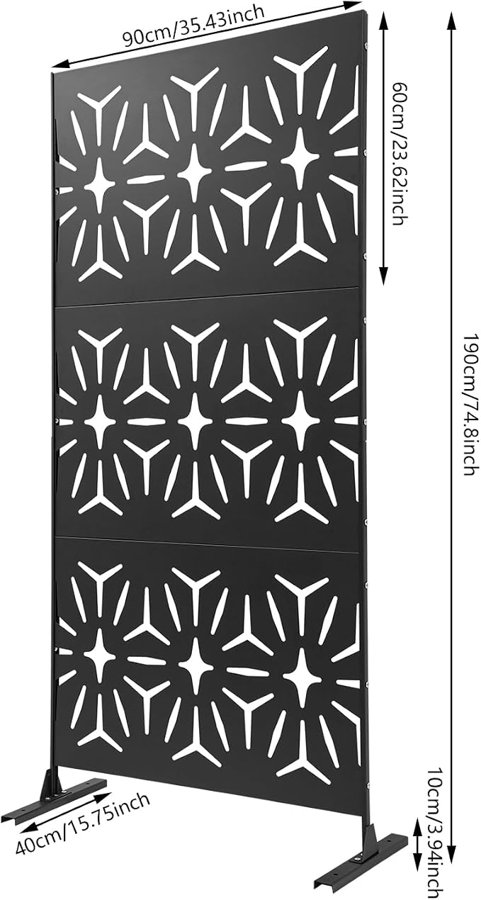 75" H×35" W Decorative Outdoor Privacy Screen - Image 2