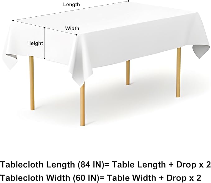 misaya Rectangle Waterproof Vinyl Table Cloth, Wipeable Tablecloth - Image 7