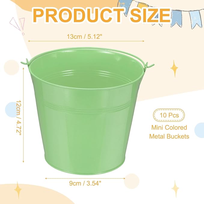 Small Metal Buckets, Mini Buckets - Image 2