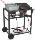 Outdoor Propane Deep Fryer and Griddle Combo, Portable 2-in-1 Cooking Station by FireRiot