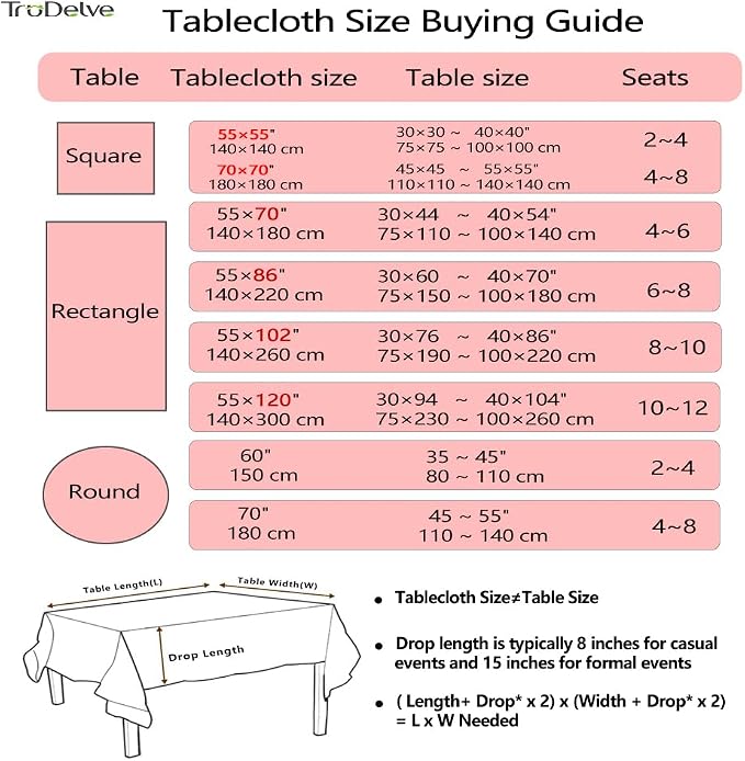 TruDelve 70 Inch Round Tablecloth Red and White Striped Cloth Tablecloths - Image 7