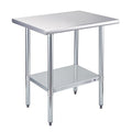 Profeeshaw Stainless Steel Prep Table 30x24 Inch NSF Commercial Work Table by Profeeshaw