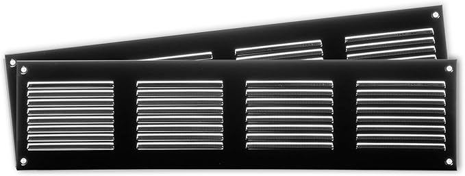 Repa Market 2-Pack Air Vent Cover 16x4 Inch White Galvanized Steel Louvered by RepaMarket