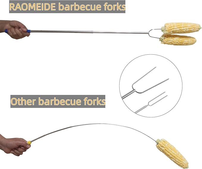 32" Heavy Duty Hot Dog Roasting Sticks - Image 3