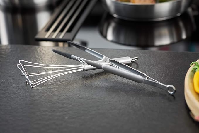Tongs with Silicone Tips, Stainless Steel, 12.6-Inch