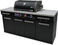 Mont Alpi MA-957 5-Burner 63000 BTU Black Stainless Steel Outdoor Kitchen Bar by MontAlpi