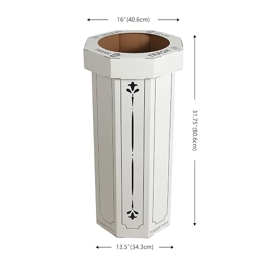 Eyely MPH1301C-SET2 Sal 25-Gallon Disposable Corrugated Cardboard Event Trash - Image 3