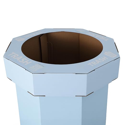 Eyely MPH1300G-SET2 Sal 25-Gallon Disposable Corrugated Cardboard Event Trash - Image 6