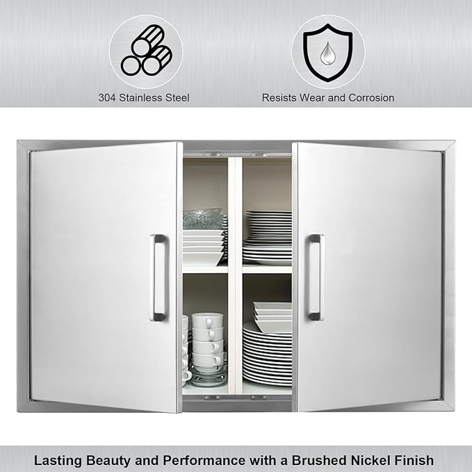 Outdoor Kitchen Door, Stainless Steel BBQ Double Door, Available - Image 5
