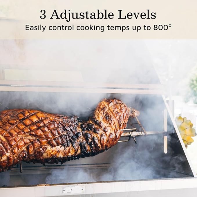 Ash & Ember 25 Watt Stainless Steel BBQ Rotisserie Grill, Rated 125 LB - Image 5