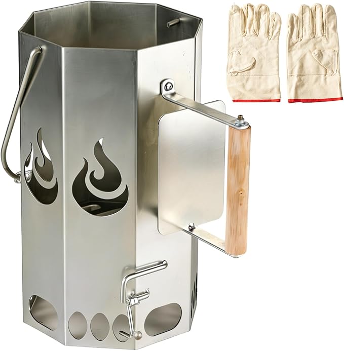 Ember Echo Heavy-Duty XL Charcoal Chimney Starter，Charcoal Starter Chimney by Unknown