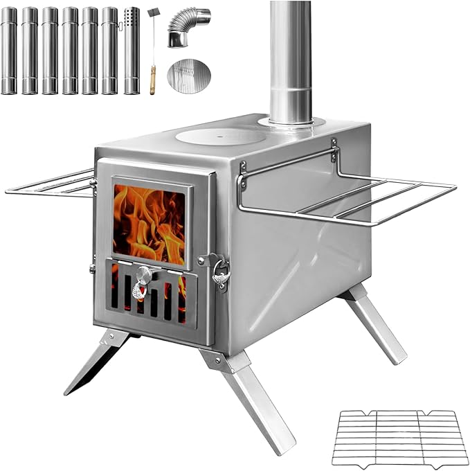 Wood Burning Stove, Portable Camping Stove by tounto