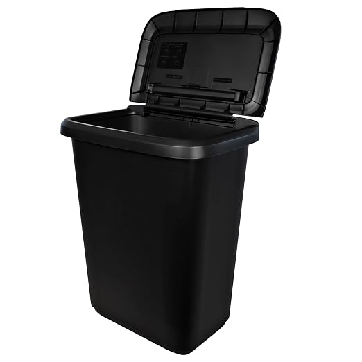 20.4 Gallon Plastic Recycling Bin, Two Compartment Garbage Container - Image 5
