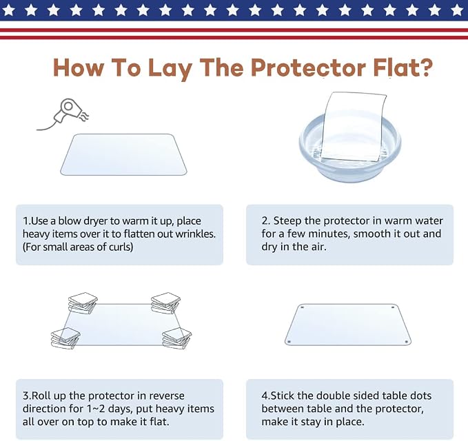 RostiKong 20 x 72 Inch Clear PVC Table Protector Cover Mat 6ft Rectangular - Image 8
