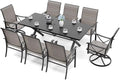 Kurapika 9-Piece Patio Dining Set, Outdoor Large Table by Kurapikafurniture