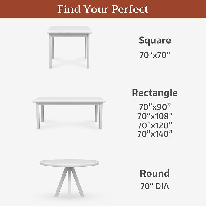 Maison d' Hermine Premium Table Cloth Rectangle Table 100% Combed Cotton 90 x - Image 5
