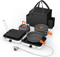 Hisencn Camping Stove, 2 Burner Propane Stove, 20000 BTU/h Camping Cooking set by Hisencn