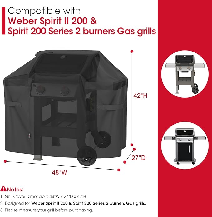 Unicook 48 Inch Grill Cover for Weber Spirit Il 200 and Spirit 200 Series - Image 2