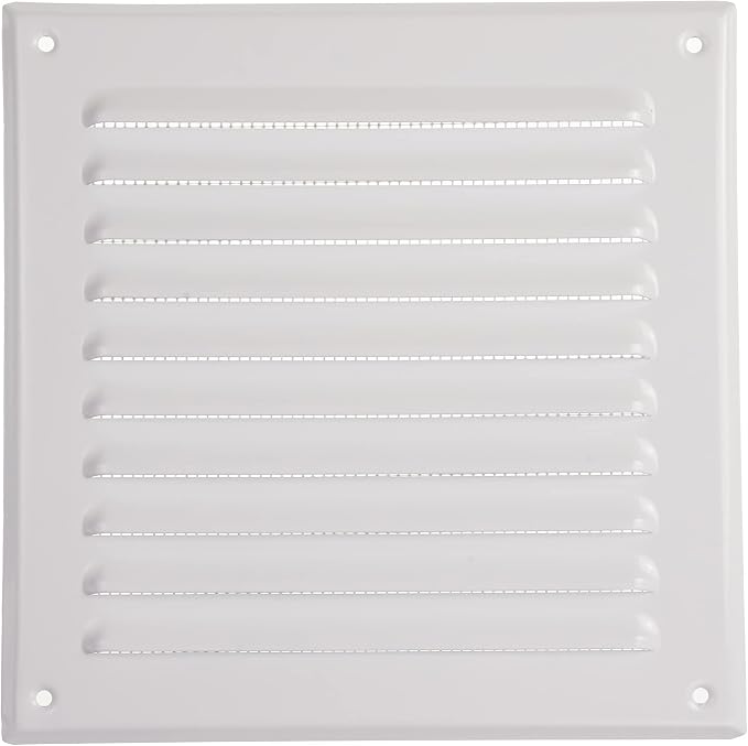 Vent Systems - 6 x 6 Inch Pack of 2 White Metal Square Soffit Air Vent Grille - Image 7