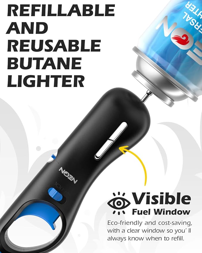 NEON Lighter, Refillable Butane Candle Lighter, 24 Pack Multi-Purpose Reusable - Image 3