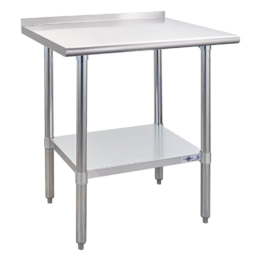 Profeeshaw Stainless Steel Prep Table NSF Commercial Work Table by Profeeshaw