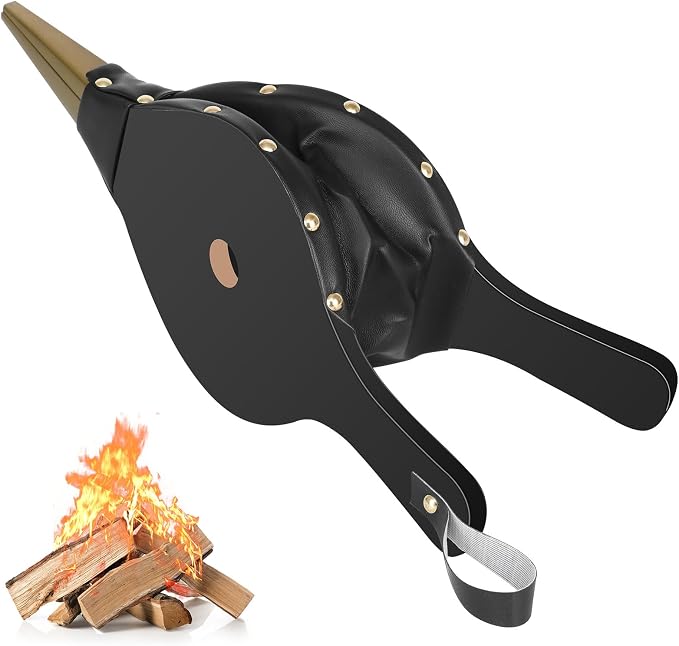 Gtongoko Fireplace Bellows Air Blower Cast Nozzle 14.8" x 5.6" by Gtongoko