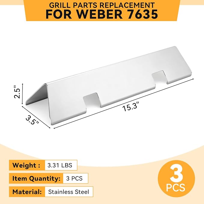 15.3 Inch Flavorizer Bars for Weber Spirit I & II 200 Gas Grill - Image 5