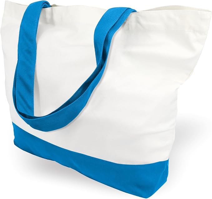 TOPDesign 3-Pack Super Strong Large 12oz Cotton Canvas Tote Bags, Reusable by TOPDesign