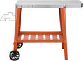 Movable Outdoor Grill Table Cart, Pizza Oven Stand by Idealforcook