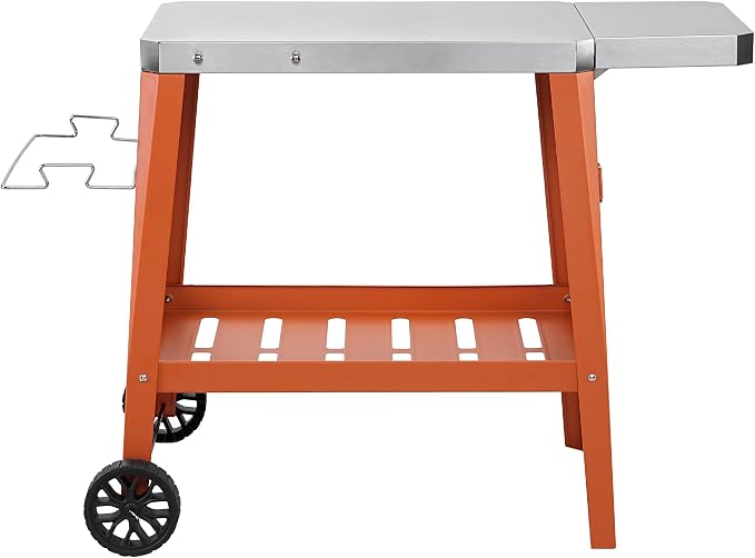 Movable Outdoor Grill Table Cart, Pizza Oven Stand by Idealforcook