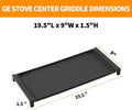 Griddle Plate Replacement, Enamel Cast Iron, 19.5 x 9 Inch Center Insert