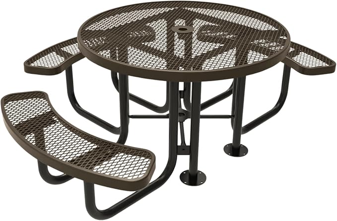 COATEDOUTDOORFURNITURE Heavy-Duty Portable Outdoor Picnic Table by CoatedOutdoorFurniture