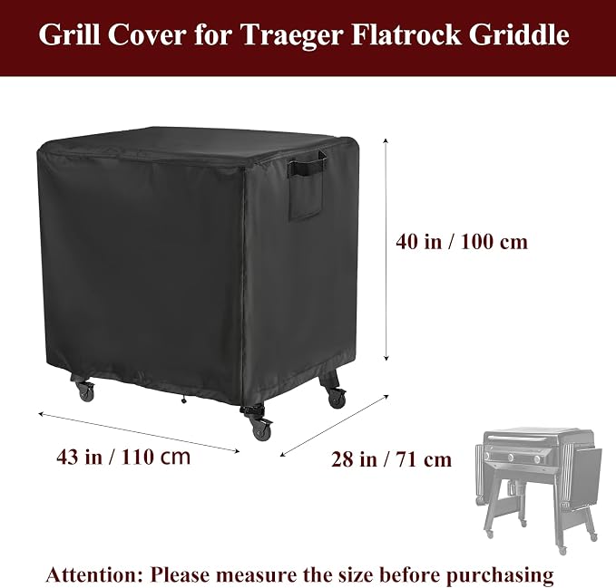 Outdoor Griddle Cover for Traeger Grills Flatrock, Heavy Duty Flat Top Grill - Image 3