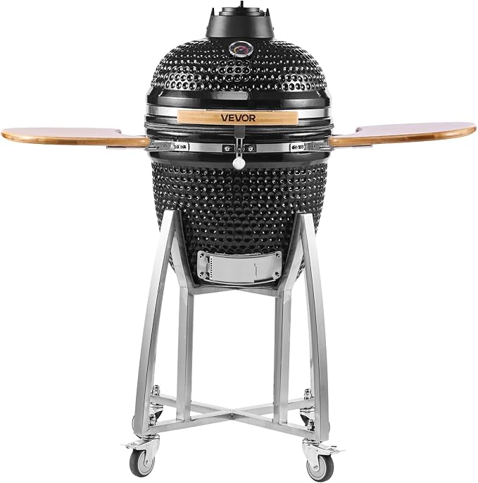 VEVOR Charcoal Smoker and Grill, Movable Ceramic Barbecue Grill - Image 9