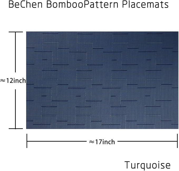 Vinyl Placemats, Washable Table Mats Easy to Clean Woven Placemats - Image 2